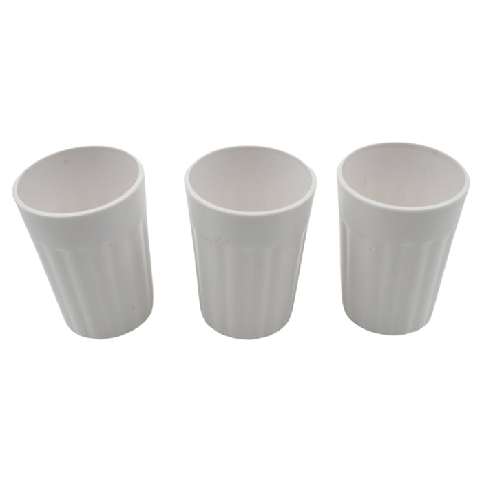 Small Plastic Coffee / Tea Cups Reusable Plastic Cup Mug Lightweight Microwavable Dishwasher Safe Unbreakable Camping Coffee Mugs for Tea Milk Water Juice Tea (3 Pcs Set)