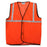 Orange safety jacket for construction site visibility