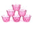 Set of 6 diamond shape ice cream bowls displayed together.