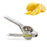 Stainless steel lemon squeezer.