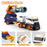 Truck Toys for Kids, Large Truck Toys Include 2 Racing Cars+4 Ball, with Light & Sounds, Eejection & Shooting Transport Cars Toy, Gifts for Boys Girls (Battery Not Included)