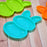 Kids' multicolor rabbit dishes, set of 6