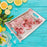 Plastic Rectangular Shape Flower Printed Design Serving Tray 3 pcs Home and Kitchen Use (3 pcs set)