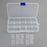 15 Grids Jewelry Organizer Plastic Jewelry Organizer Box Clear Jewelry Organizer Box Plastic Bead Organizers with Adjustable Dividers for Herbs Pills Bead, Jewelry, and Other Small Item (1 Pc)