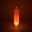 Red LED flameless pillar candle, battery-operated for realistic flickering light.