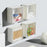 Small object storage box, wall-mounted, adhesive flip design