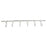 Stainless Steel Utensil Hanger Rail Nail Free Wall Mount with 2 Magic Stickers & 6 Plastic Hooks For Kitchen