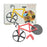 Bicycle pizza cutter with a durable handle and sharp stainless steel blade.