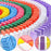 Multicolor domino block set