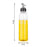 Clear oil dispenser with lid and drip-free spout, 1 liter capacity