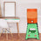 Brown 18-inch folding stool for kids and adults, great for kitchen use.