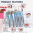 8 PCS Mini Makeup Brush Set with Case, Portable Foundation Brush Kit Travel, Premium Synthetic Bristles Cosmetic Brush Set for Powder Blending Blush Eyeshadow Lipstick (Mix Color 8 Pcs Set)