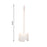 Toilet brush in potted holder, top view