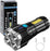 4 in 1 LED Torch Lights Rechargeable Emergency Torch Light 3W USB Charge Flashlight - High Power Long Distance Beam Range 4 Modes Torch for Outdoor, Indoor, Hiking, Walking
