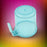 Bathroom storage mug with colorful design
