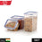 Set of clear ABS storage containers with leak-proof lids