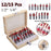 Milling cutter router bit set displayed in a storage case, emphasizing organization.