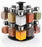16-bottle revolving spice rack with square containers