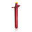 Ergonomic stainless steel lighter with a long handle for easy reach.