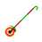 Colorful single wheel push toy with lights