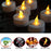 Set of flameless floating candles for weddings and parties