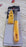 Set of stainless steel kitchen knives with blade cover and non-slip handle