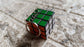 Mini cube puzzle, close-up with vivid colors, fun for kids