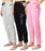 Cotton Blend Straight Fit Trouser for Women (Multicolor, M) (Pack of 3)