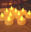White LED tealight candle with flickering light effect